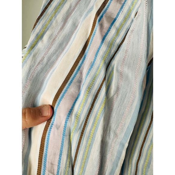 SAMSOE Multicolored Blue Striped Front Button Collared Alfrida Shirt Size XS - Picture 12 of 12